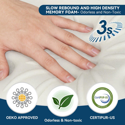 ABLEGRID Memory Foam Cervical Neck Support Pillow,Contour Cooling Gel Pillow for Neck Shoulder Pain Relief,Odorless Ergonomic Orthopedic Adjustable Deep Sleep Bed Pillow for Side,Back,Stomach Sleepers