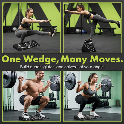 Squat Wedge Block – Non-Slip EVA Material Slant Board with 15°/30°/40° Angle Markings, 15° Heel-Elevated Incline Squat Wedge for Deep Squats & Calf Stretches (Gym, Home, Therapy & Yoga)