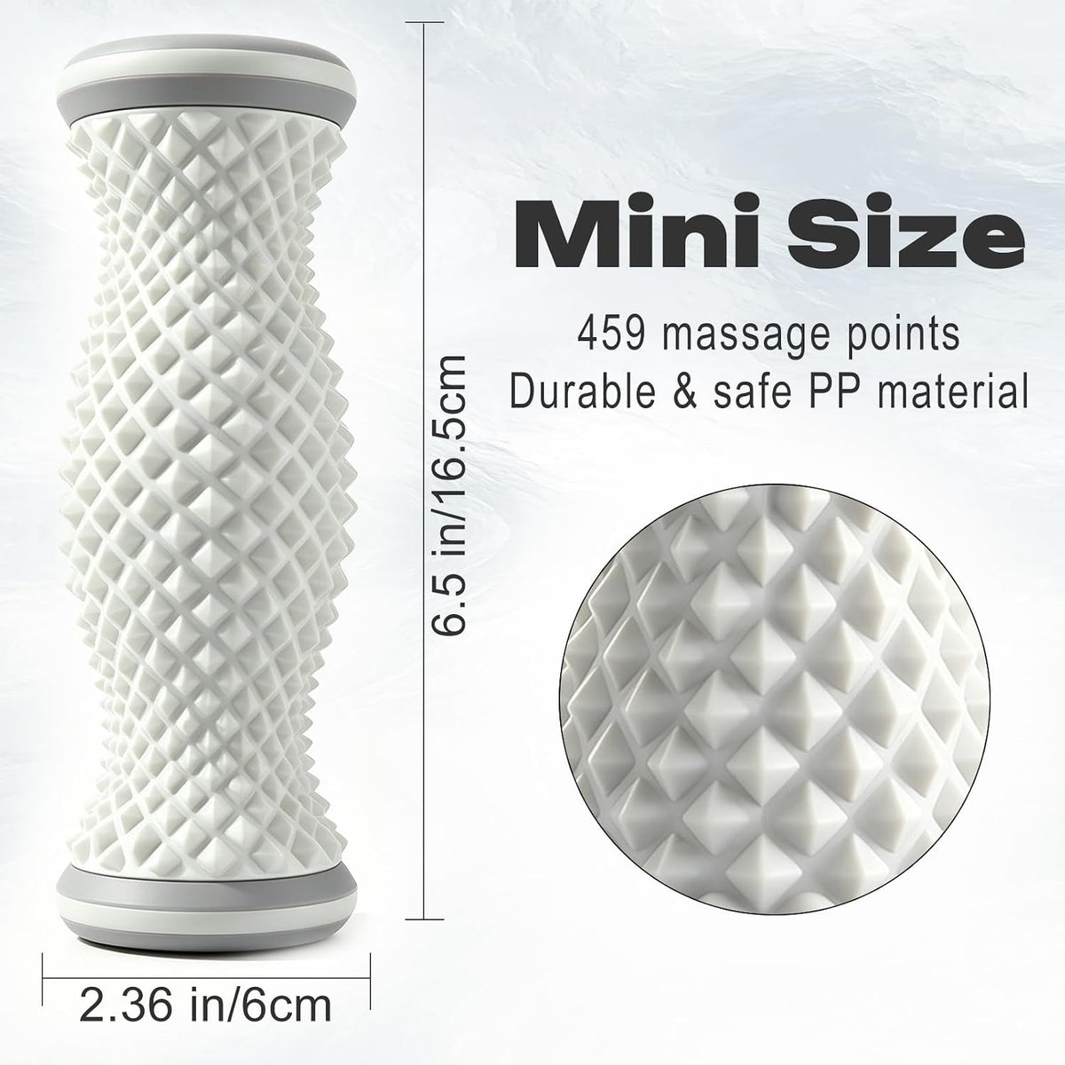 FREATECH Foot Massager Roller with 459 Spiky Massage Points, Durable PP Material, Plantar Fasciitis Relief, Deep Massage for Heel & Arch Pain, Reflexology Acupressure Tool for Muscle Relaxation