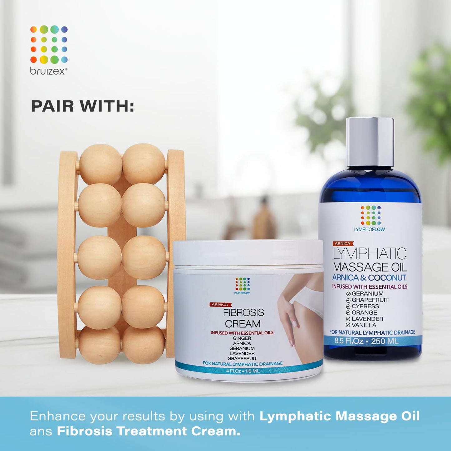 Lymphatic Drainage Massager, Fibro Roller Ball for Post Surgery Recovery | Handheld massager for post-surgery recovery after liposuction, 360 lipo, tummy tuck and BBL