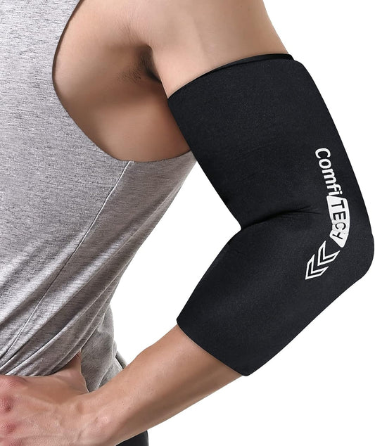 ComfiTECH Elbow Ice Pack Wrap for Arm, Knee & Calf, Flexible Ice Sleeve, L