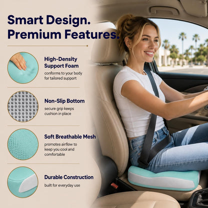Memory Foam Ergonomic Seat Cushion for Office Chairs Pain Relief