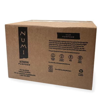 Numi Organic Rooibos Chai Tea, 18 Herbal Bags, Microplastic Free, Rich Flavor with Cinnamon, Allspice & Ginger, Caffeine Free