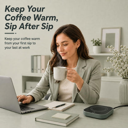 Coffee Cup Warmer, Auto Shut-Off Mug Warmer, 3 Temperature Setting