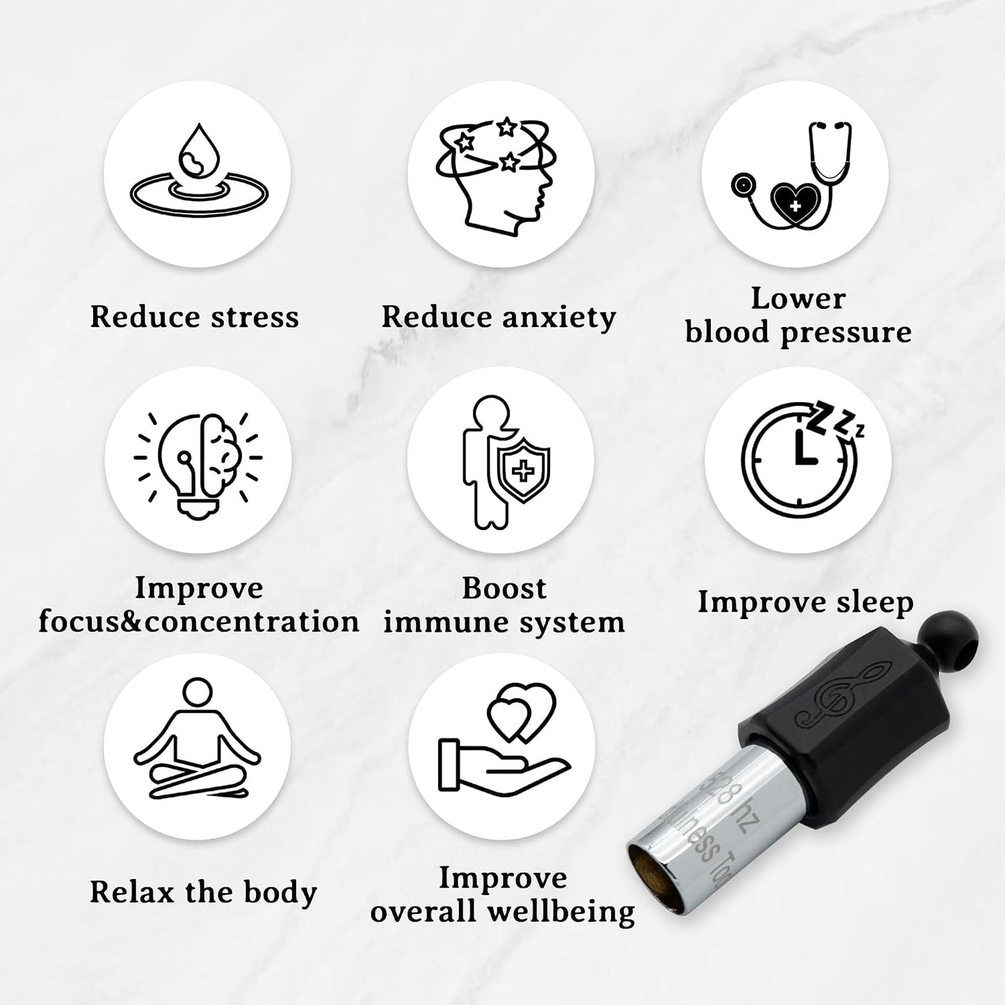 Stress Relief Gift for Men, WomenAnxiety Necklace 528 Hz Breathing Meditation Whistle Mindfulness Device for Stress Relief Calm Meditation Adjusting Breathing Anxiety Relief Necklace