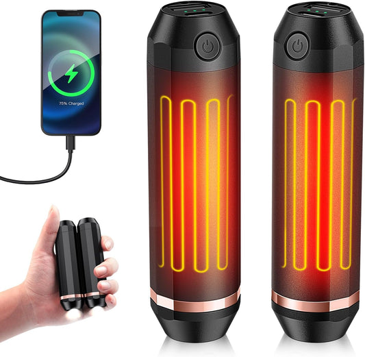 3-in-1 AI Hand Warmers Rechargeable 10000mAh 24Hrs 360° Heating | Dual Power Bank & Flashlight, Portable Pocket Heater, Outdoors Hunting Camping Accessories, Gift for Men Women