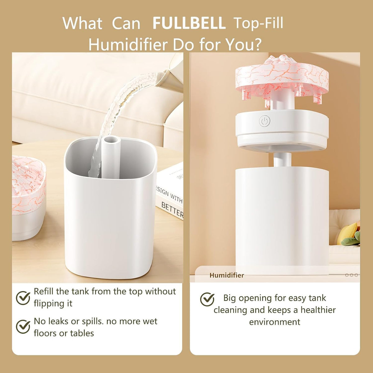 300ml Cool Mist 7 Colorful Lights Humidifier, 10-20 Hour Runtime for Plants