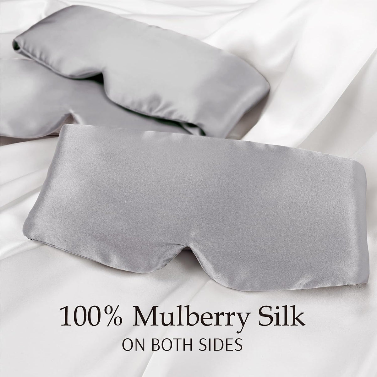 Zenssia 100% Mulberry Silk Sleep Mask Eye Mask for Men and Women, Light Plum