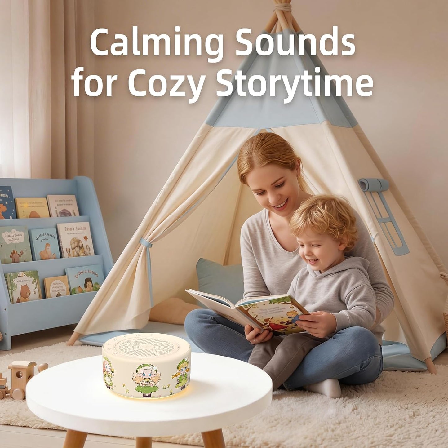 Kipcush White Noise Machine for Baby & Adults, 30 Soothing Sounds, Sleep Sound Machine with 8 Color Night Light, Memory Function, White Noise for Sleeping, Nursery, Office, Travel & Relaxation