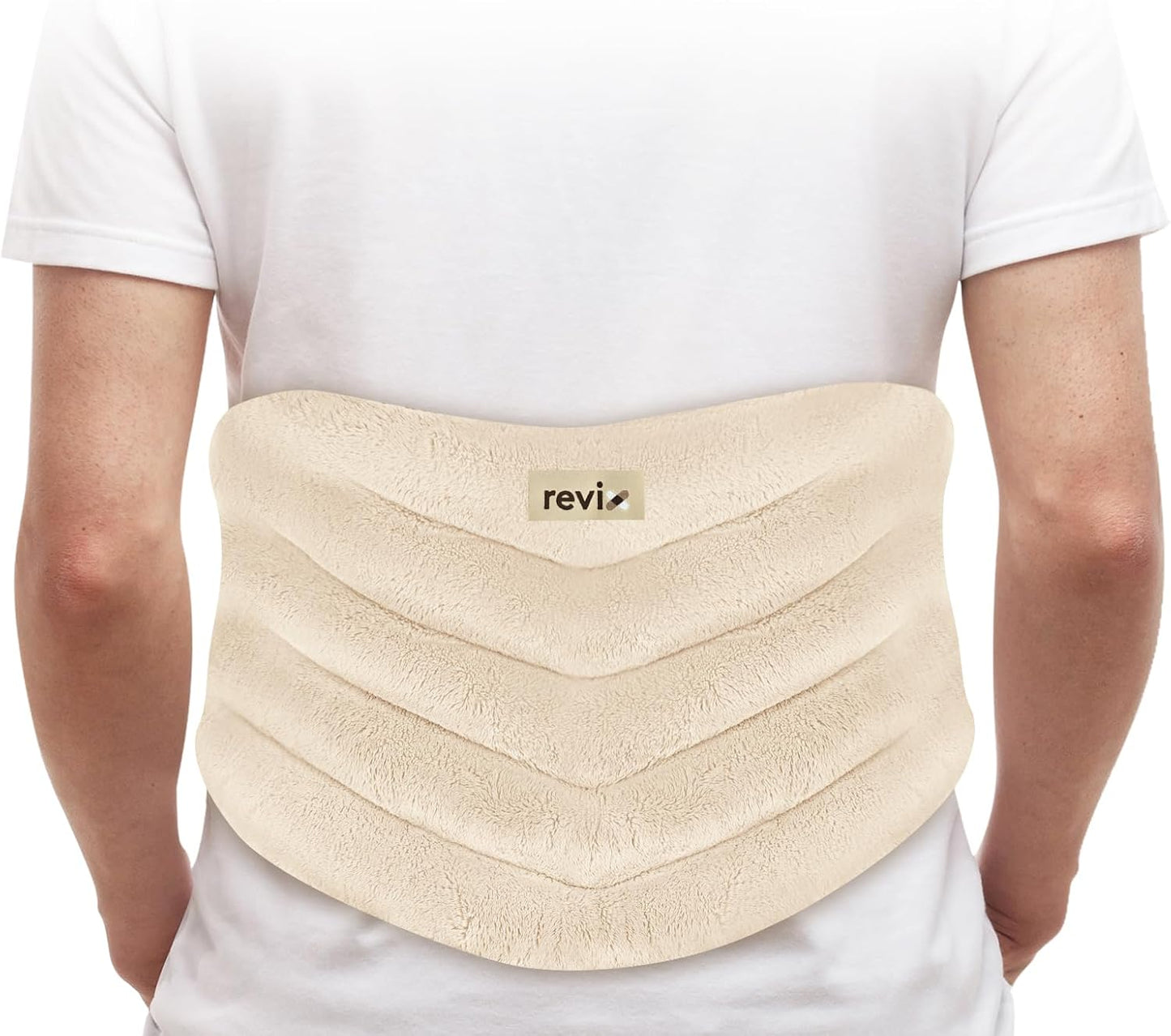 REVIX Microwave Heating Pad for Back, Wearable Moist Heat Waist Wrap, Gray | Wearable Microwave Heating Pad, Waist Wrap With Flaxseed & Clay Beads for Moist Heat Therapy and Hands-Free Use