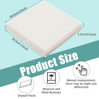 Drywall Repair Panel Drywall Patch Panel for Wall Repair(4 Pieces,12" x 12" x 1/2")