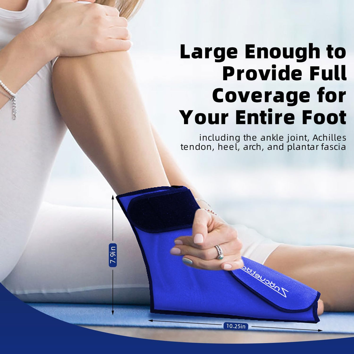 Ankle Ice Pack Wrap for Foot Heel Pain Relief and Swelling Large Reusable Gel Ice Cold Packs for Achilles Tendonitis Plantar Fasciitis Sprained Ankles Swollen Feet Surgery Recovery(Hot Pink)