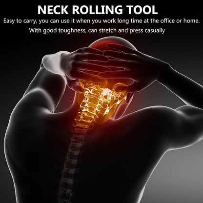 ARTIBETTER Cat-Shaped Neck Massage Roller Handheld Neck Massager Blue for Cervical Vertebra Relaxation and Muscle Relief