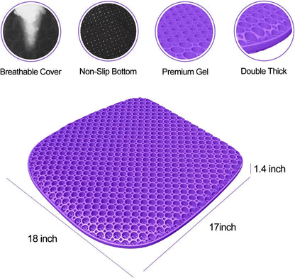 Gel Seat Cushion for Long Sitting Seat Pad For Car Office Chair Wheelchair