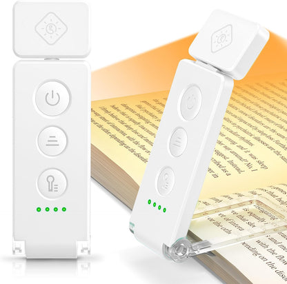 Glocusent Book Light for Night Reading, 12 LED Rechargeable Lamp