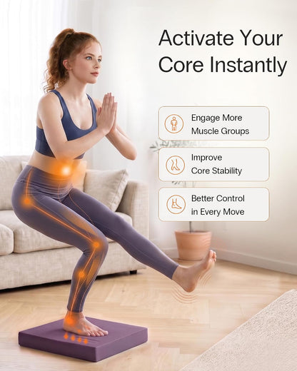 StrongTek Foam Balance Pad, High-Density TPE, 15.8 x 13 x 2 in, Non-Slip | Water-Resistant, Supportive Cushioning, Kneeling Support, Core Strength and Stability Training, Physical Therapy and Yoga
