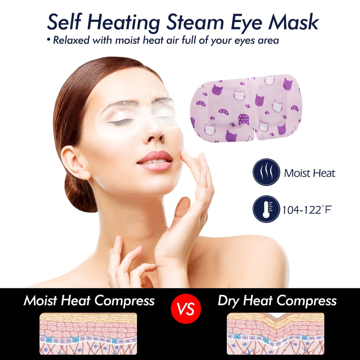Jekeno Steam Eye Mask Heated Eye Masks for Dry Eyes