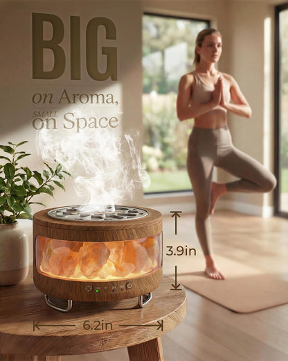 Essential Oil Diffuser with Himalayan Salt Lamp, Scent Diffusers for Home