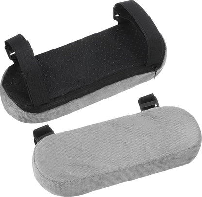 uxcell Memory Foam Chair Armrest Pads,2 Pair Office Chair Arm Cover(Black)