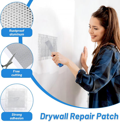 Drywall Repair Kit, Drywall Patch Repair Kit with 8.8OZ White Wall Repair Putty, Scraper Sandpapers Gloves for Heavy Duty Plaster Wall Repair, Easy to Fill Holes in Home Wall & Quick Repair Crack