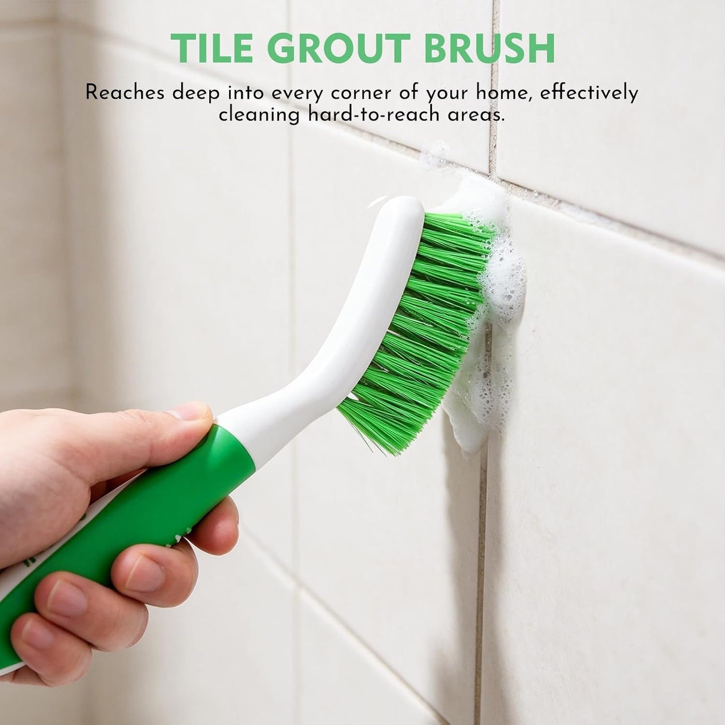 SetSail Scrub Brush, Heavy-Duty Scrub Brushes for Cleaning with Stiff Bristles Cleaning Brush for Shower, Bathroom, Carpet, Kitchen and Bathtub Scrubber - 2 Pack | Durable Bristles Ergonomic Non-Slip Tpr Grip. U-Style Hanging Loop for Storage. Use for