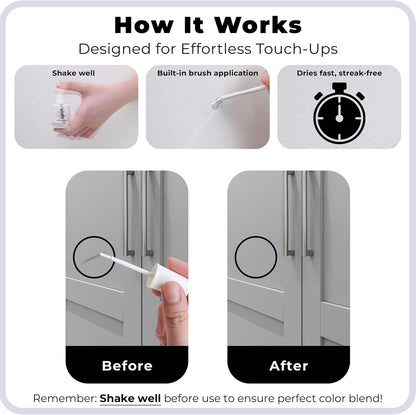 spot. Touch-Up Paint | Matte Finish for Cabinets, Walls, Doors & Furniture | Multi-Tone Beige Repair Kit | Quick-Dry, Self-Priming, Low-Odor, Eco-Friendly | No-Sanding or Primer Needed | 3 Pack