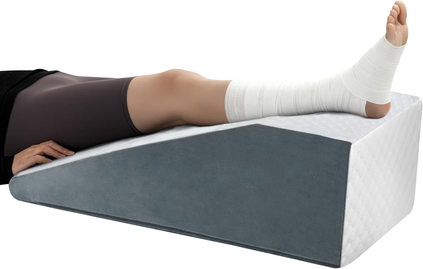 Ganondorf Leg Elevation Pillow, Premium Foam Leg Support Adjustable Wedge Pillow Relieves Joint Pain After Surgery Ergonomic Curve for Leg Support Promote Blood Circulation Single Leg