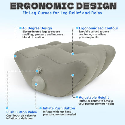 Inflatable Leg Elevation Pillow for After Surgery Swelling Circulation