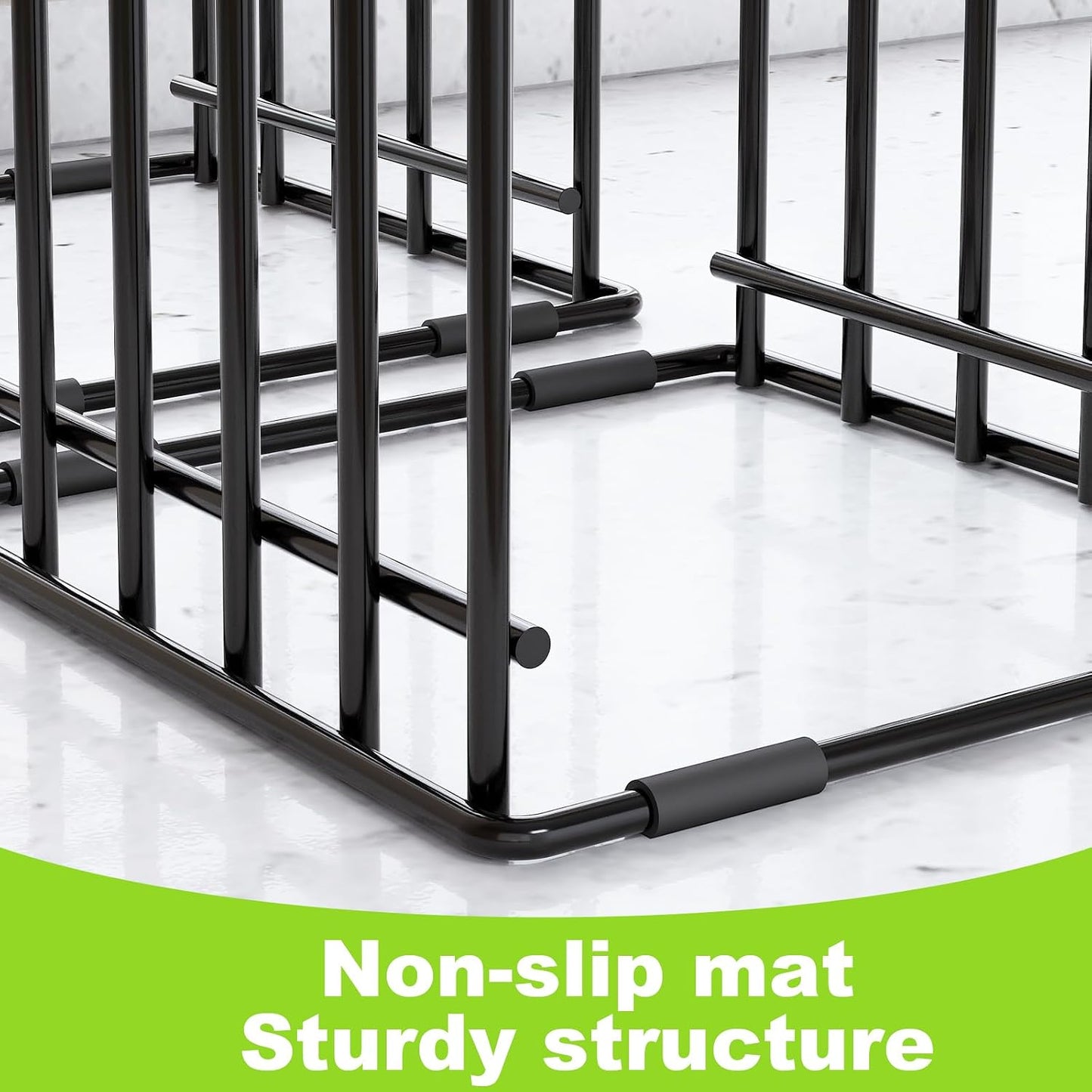 2-pack 5-slot baking storage scratch-resistant cookie tray organizer with anti-slip frame for kitchen cabinet - portable and dust-resistant