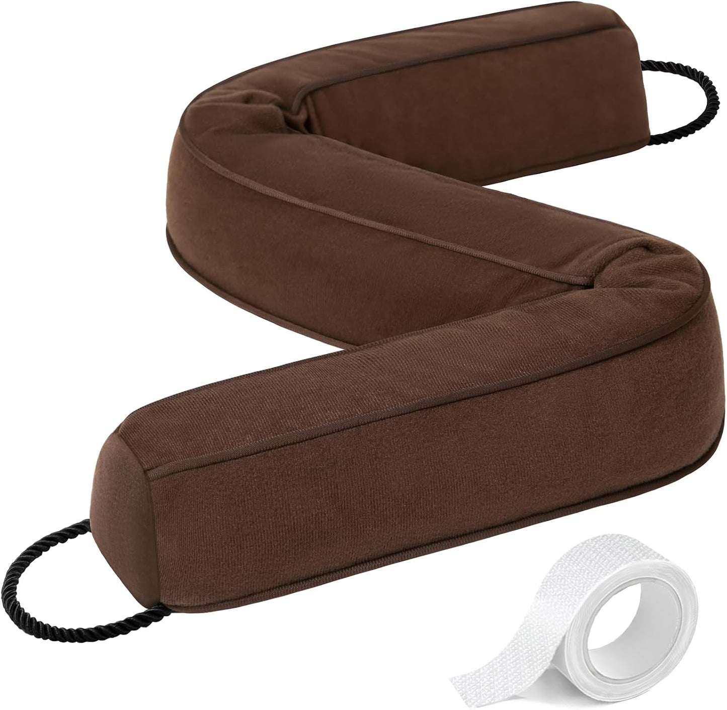 Comfyanno 38” Weighted Under Door Draft Stopper, 2.2lb Door Wind Blocker | Fits 3” Large Gap, Block Air Draft from Bottom Door, Fits Front Door, Bedroom Door, Interior Door, Easy to Install, Black