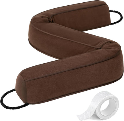 Comfyanno 38” Weighted Under Door Draft Stopper, 2.2lb Door Wind Blocker | Fits 3” Large Gap, Block Air Draft from Bottom Door, Fits Front Door, Bedroom Door, Interior Door, Easy to Install, Black