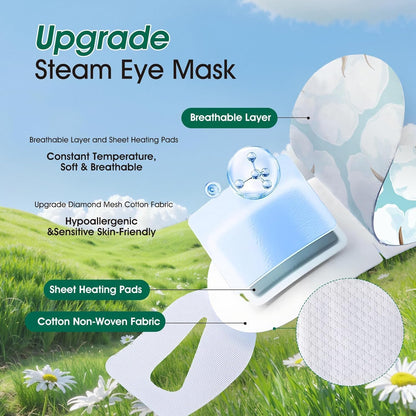 60 Pack Steam Eye Masks Disposable, Heated Eye Mask Warm Compress for Eyes