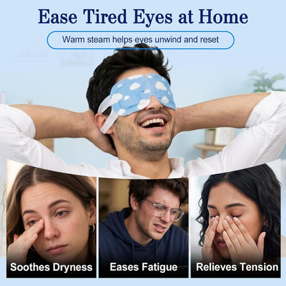 20 Pack Steam Eye Mask, Heated Eye Mask, Warm Compress for Eyes Unscented