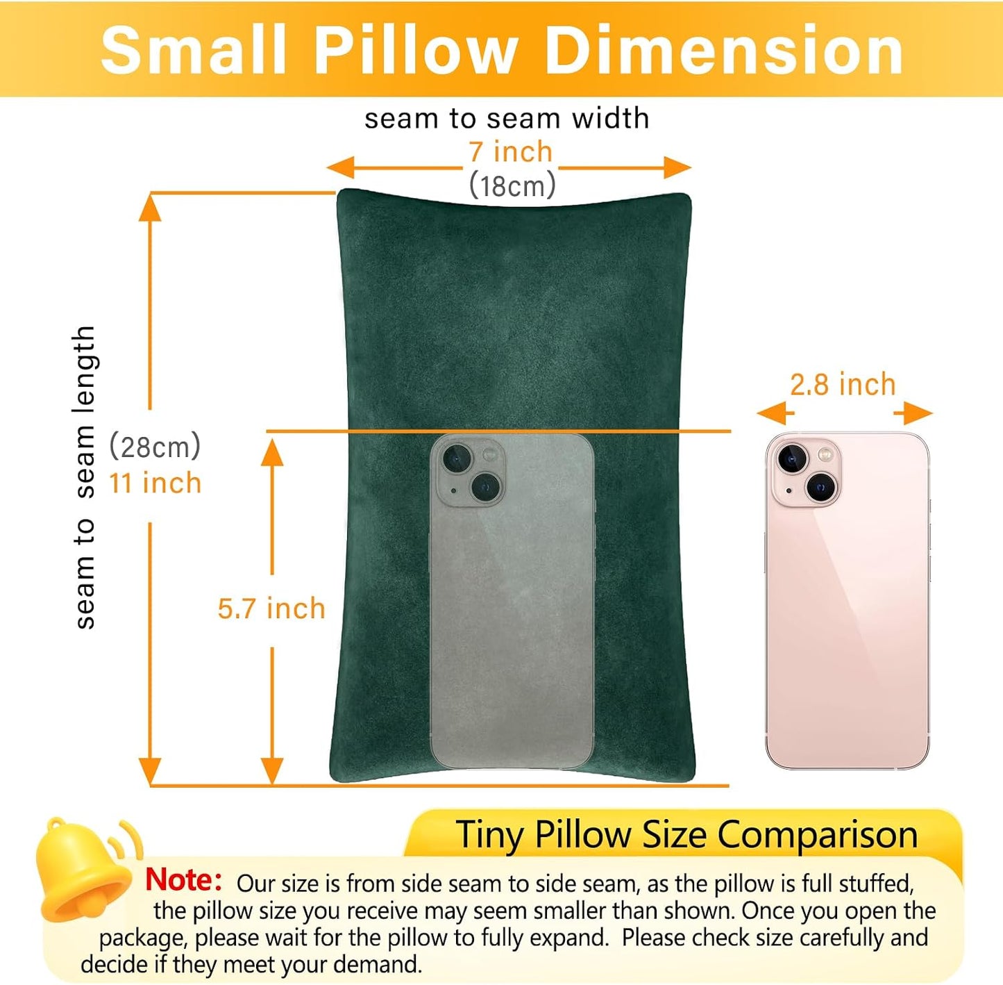 1 MIDDLE ONE 2 Pack Small Pillow, Memory Foam Mini Pillow 11 X 7 Inches for Travel, Sleeping, Nap and Neck, Knee, Lumbar Support, Tiny Cushion for Pet, Dogs (Grey)
