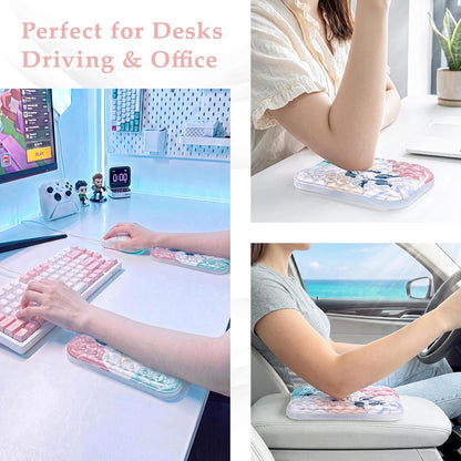 Ospelelf Ergonomic Elbow Pad, Gel Keyboard Wrist Rest Support for Office Desk Chair, Arm Wrist Pad for Typing Pain Relief