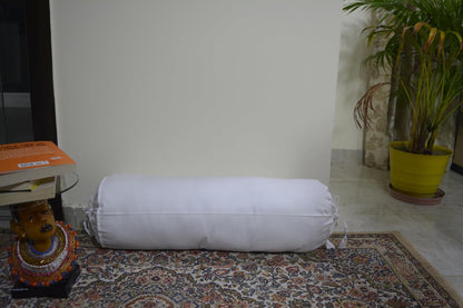 Saffron HANDICRAFTS Cotton 240TC - Bolster Cover Full Round Removable Cover for Neck Roll, Leg Rest,Yoga Practice, Meditation, Bed Sofa Couch (Teal Blue, 8"x24"(20 cm x 60 cm))