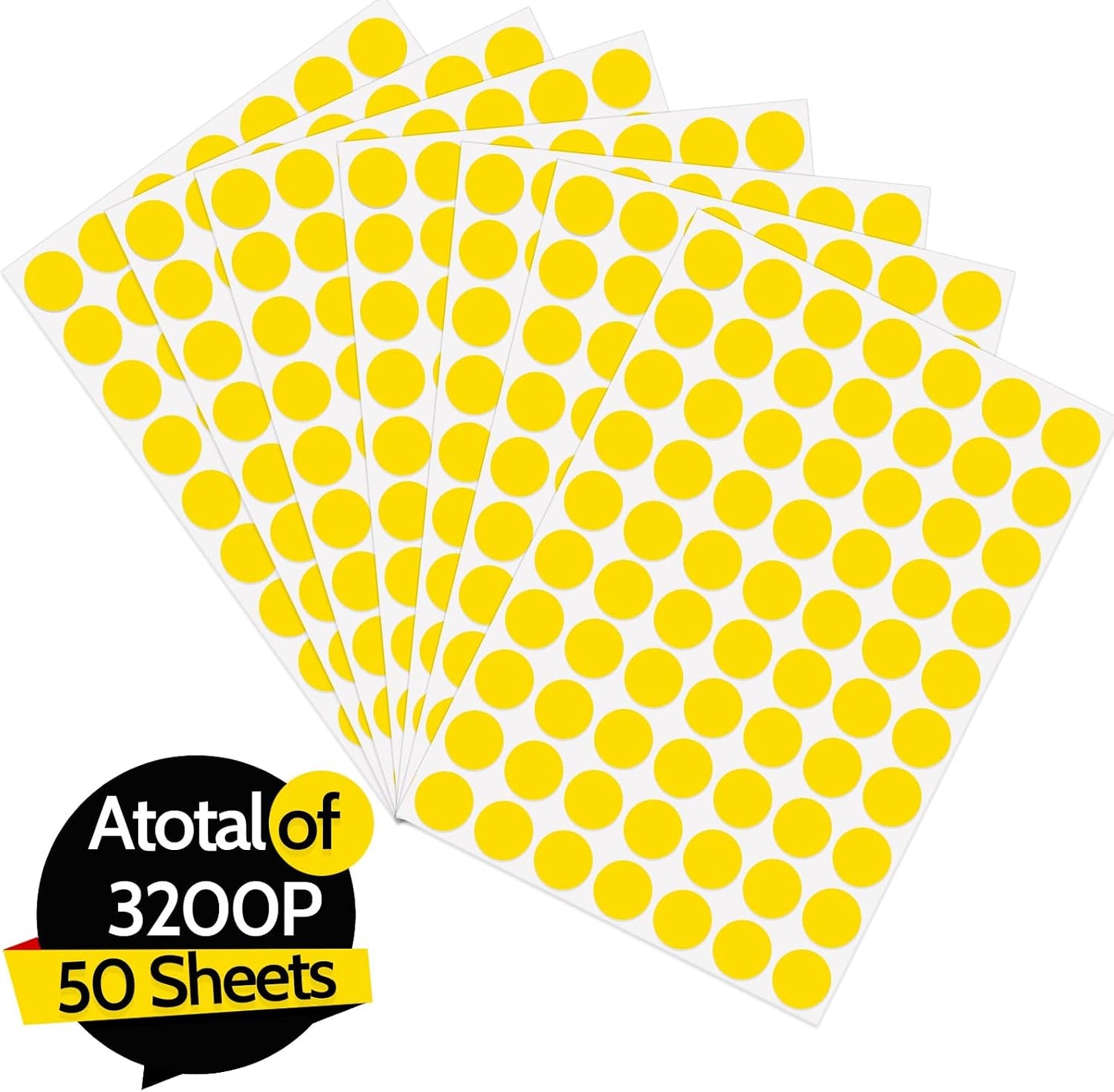 3500 Pieces Dot Stickers, 3/4 inch Color Coding Labels, 10 Color Circle Price Stickers for Office Classroom Student
