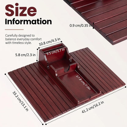 Acacia Couch Armrest Table, Over the Couch Arm Tray with Removable Couch Cup Holder, 2 in 1 Design Foldable Armchair Couch Caddy and Sofa Drink Cup Holder for Home Essentials Decor Hack