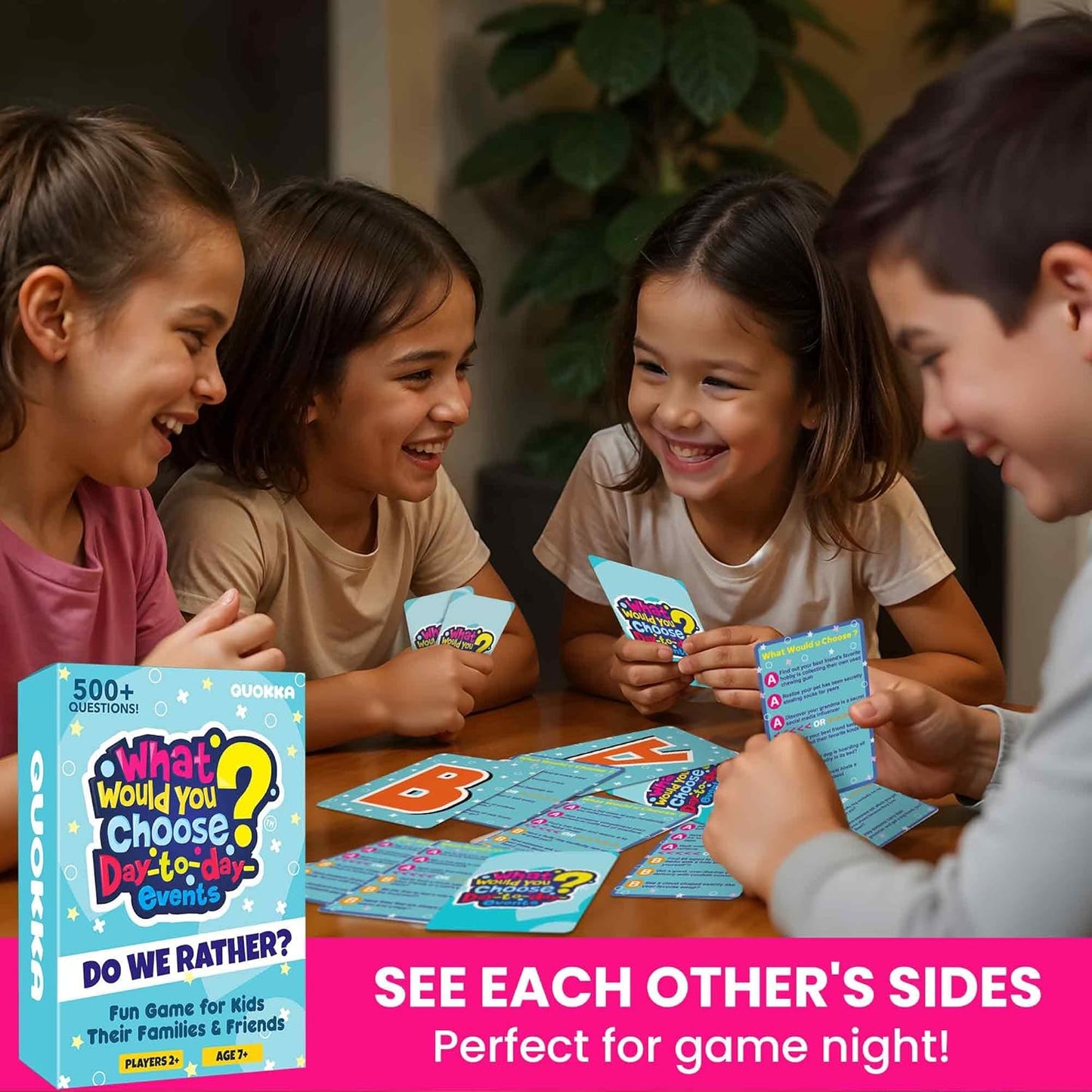 QUOKKA Card Game for Teens, Kids, Adults – 500+ Hilarious Travel & Vacation Scenarios | Funny Getaways What Would You Choose Challenge | Family Nights & Party Game for Friends, Road Trips & Sleepovers