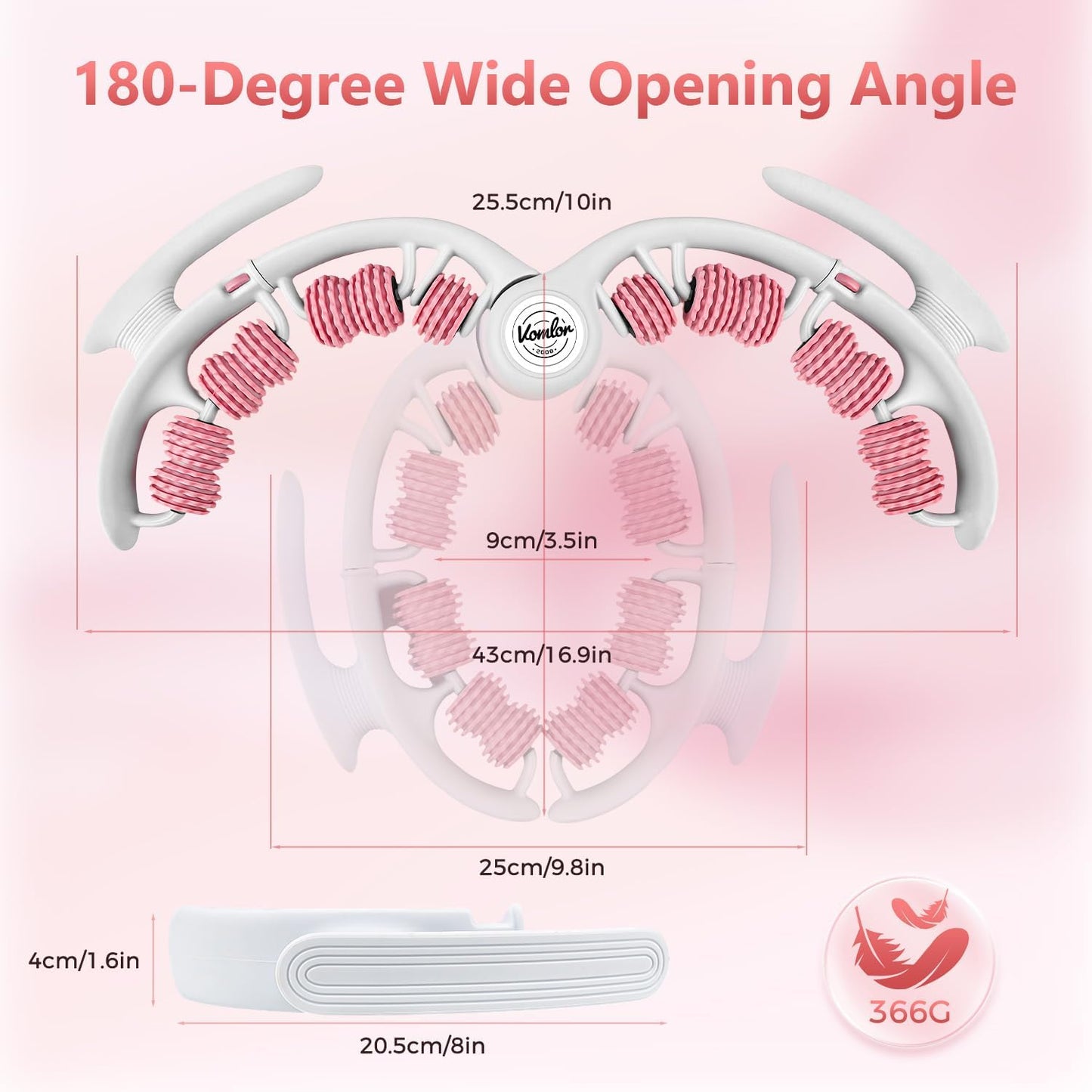 Cellulite Massage Tool - Lymphatic Drainage Tool for Deep Tissue Fascia Massage - Muscle Roller for Legs & Buttocks, Anti-Cellulite Massager for Body Contouring and Skin Smoothing.