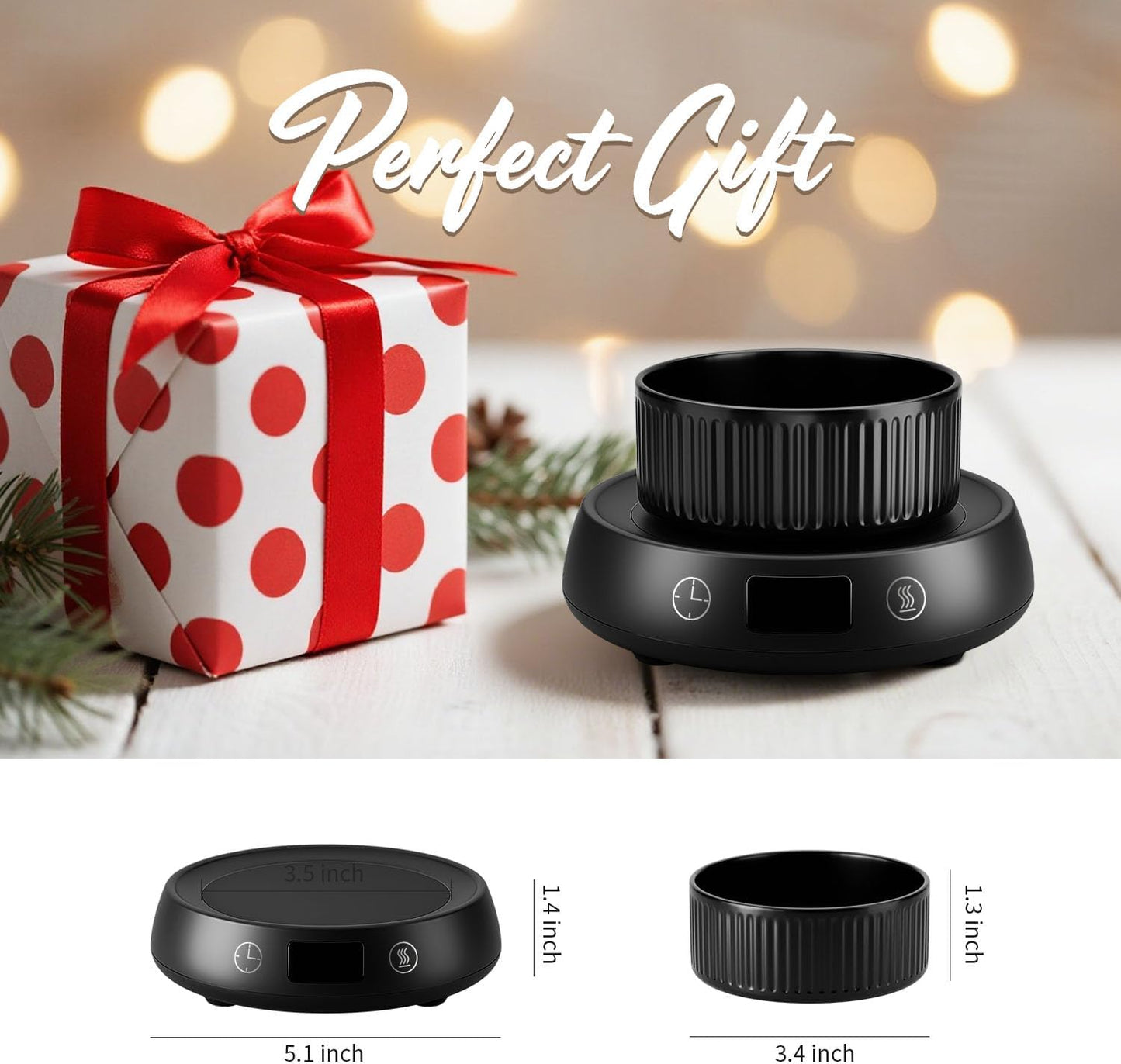 Candle Warmer,Wax Melt Warmer, Wax Warmer for Scented Wax, Wax Cube Burner | Wax Melter, 3 Temp Setting, 1-9H Auto Shut Off Timer, Electric Scented Wax Melter, Home Bedroom Office Use,Coffee Mug Warmer