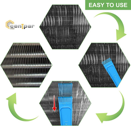 Cenipar 2PCS Air Conditioner Condenser Fin Comb Set Include FCR6 Fin Comb and Stainless Radiator Fin Comb Compatible with Air Conditioner HVAC Fin Comb Straightener