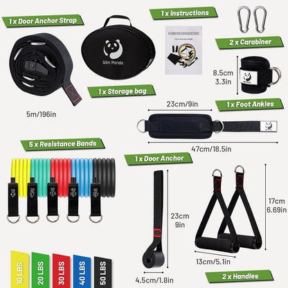 Door Anchor Strap for Resistance Bands | Multi Point Anchor Gym Attachment for Home Fitness, Door Resistance Bands Workout Equipment for Stretch, Strength Training