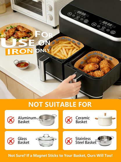 12PCS Air Fryer Liner Magnets with Silicone Clips (Red) | Heat-Resistant Silicone Air Fryer Magnet Holders Secure Parchment Paper Liners Firmly to Prevent Folding & Burning