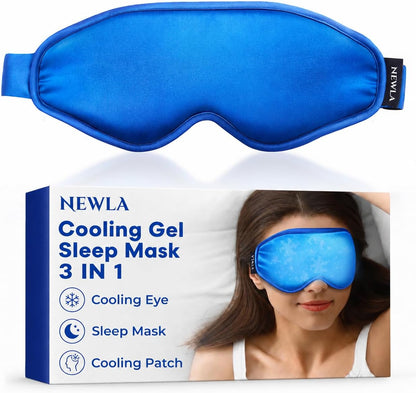 Cooling Eye Mask for Puffy Eyes: Fsa Eligible Items Hsa, Face Ice Eye Pack for Migraine After Surgery Relief - Reusable Cold Compress for Headaches Puffiness - Comfortable Weighted Fit Gel Sleep Mask
