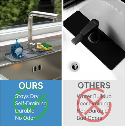 NiHome Silicone Faucet Splash Guard, Kitchen Sink Splash Guard, Sink Protectors for Kitchen Sink, Faucet Mat for RV Bathroom Laundry Room Kitchen, Fits Faucets up to 2.5 Inches