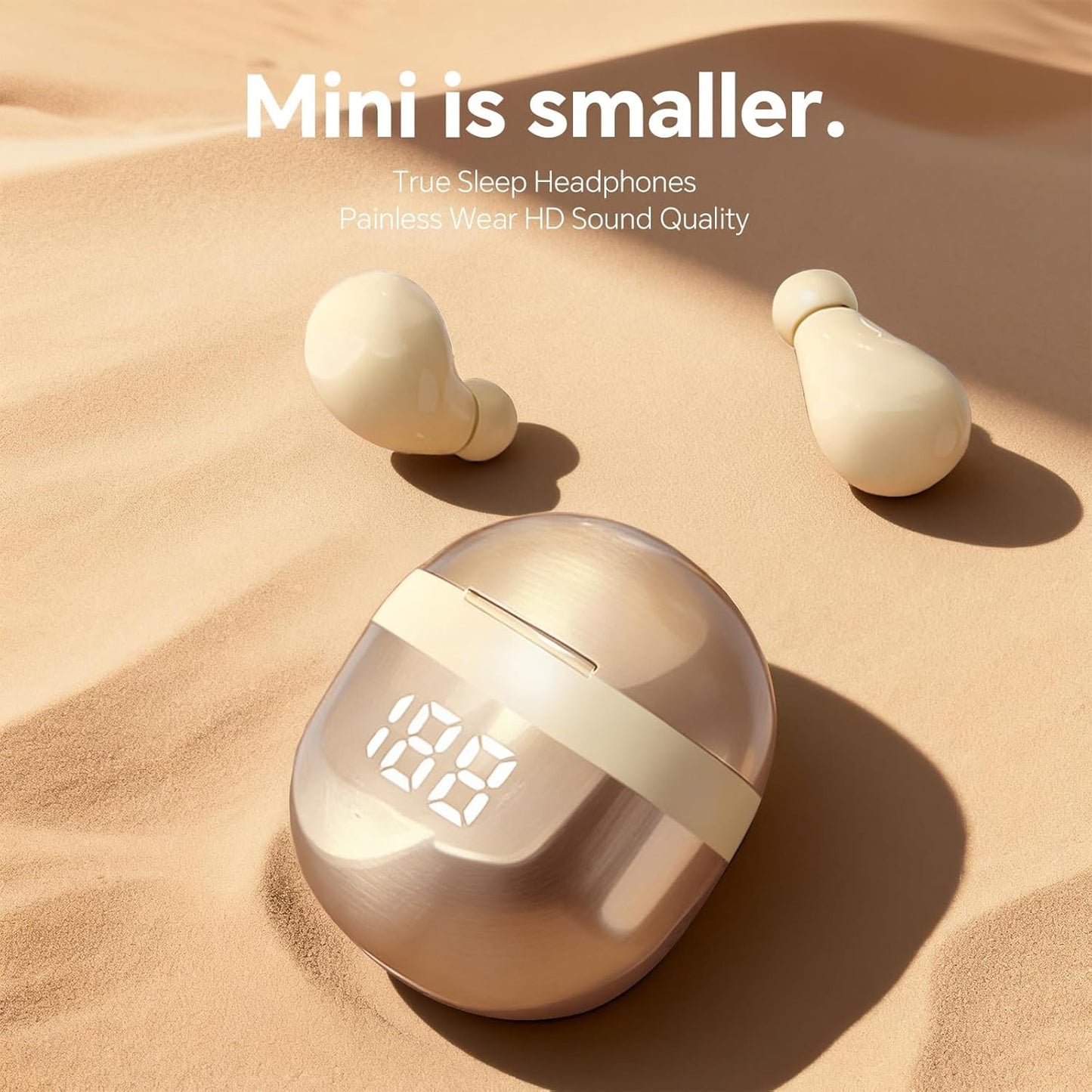 Small Mini Invisible Earbuds Small Mini Headphones Wireless Bluetooth | Low Profile Micro Smallest Tiny Discreet Hidden Earbuds for Work, Invisible Sleep Earphone Ear Buds for Small Ear Canals