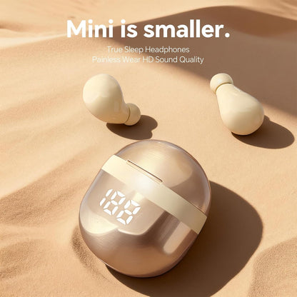 Small Mini Invisible Earbuds Small Mini Headphones Wireless Bluetooth | Low Profile Micro Smallest Tiny Discreet Hidden Earbuds for Work, Invisible Sleep Earphone Ear Buds for Small Ear Canals