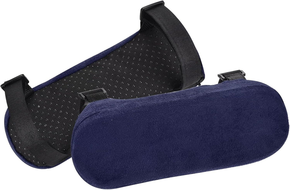 PATIKIL Office Chair Arm Pads, 2 pcs Office Chair Arm Cover Soft Office Chair Armrest Pads Memory Foam Cotton Removable Washable for Desk Computer Gaming, Purple Blue