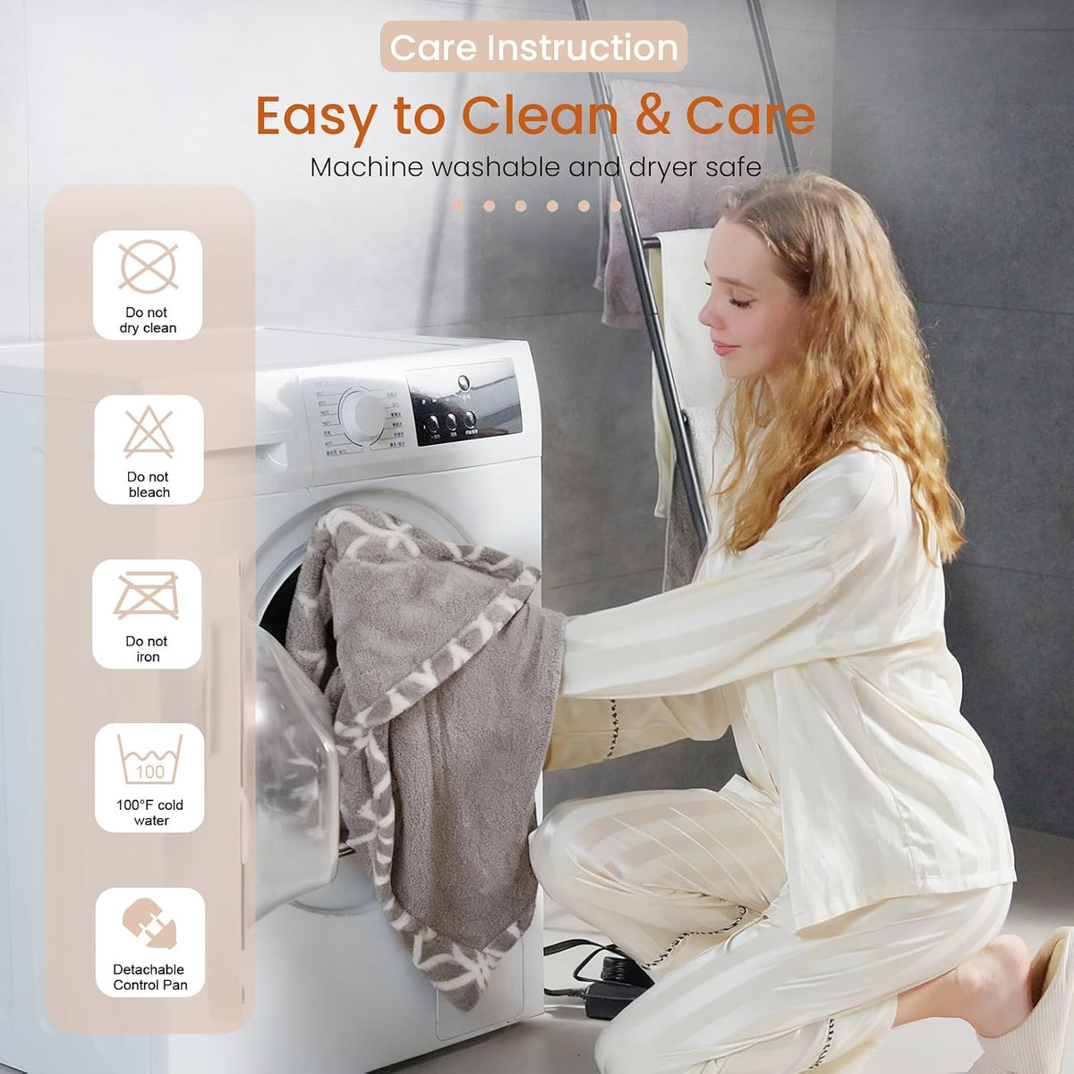 Heated Blanket Electric Throw Blanket with Built-in Button Controller 50"x60" One-Touch Ultra Cozy Soft Warm Heating Electric Blanket with 4 Heat Levels & 4 Hours Auto-Off Overheat Protection